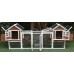 Fiveberry Magbean 123" Large Solid Wood Chicken Coop Backyard Hen House 4-6 Chickens with 4 Nesting Boxes