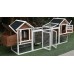 Fiveberry Magbean 123" Large Solid Wood Chicken Coop Backyard Hen House 4-6 Chickens with 4 Nesting Boxes