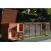 Fiveberry Magbean 114" Large Solid Wood Chicken Coop Backyard Hen House Run 3-5 Chickens with 2 Nesting Boxes