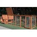 Fiveberry Magbean 114" Large Solid Wood Chicken Coop Backyard Hen House Run 3-5 Chickens with 2 Nesting Boxes