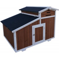  Fiveberry Magbean Solid Wood Chicken Coop Backyard Hen House 2-4 Chickens with Nesting Box  